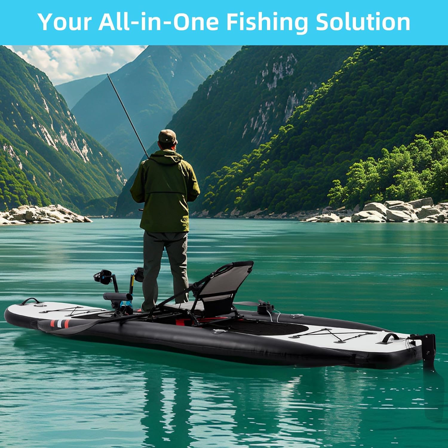 12ft Premium PVC Inflatable Fi - Fishing Kayak Seat 评论和价格