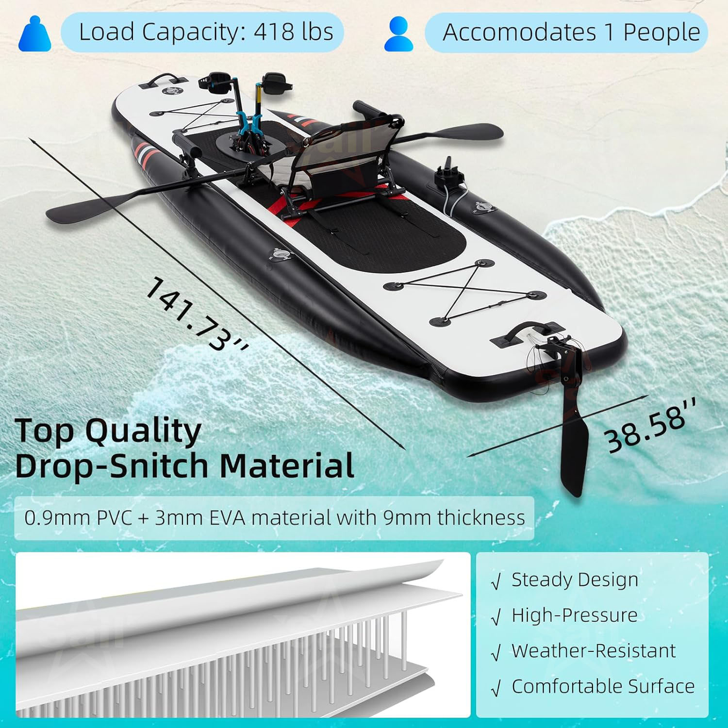 High Quality Inflatable Pedal  - Fishing Kayak Pedal Drive 评论和价格
