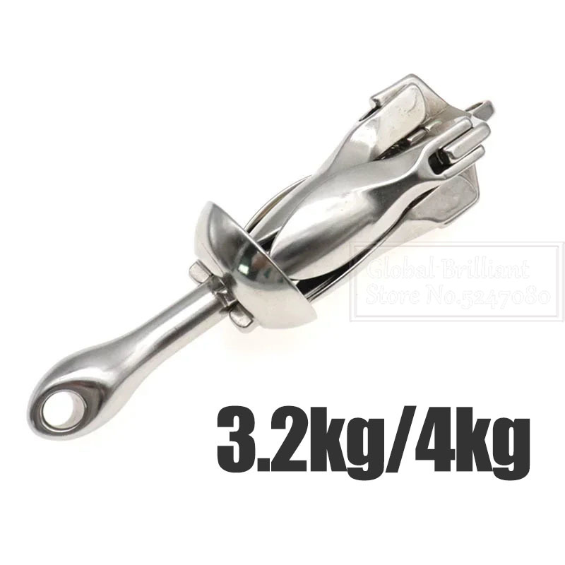 3.2KG/4KG Boat Stainless Steel - Fishing Kayak Anchor 评论和价格
