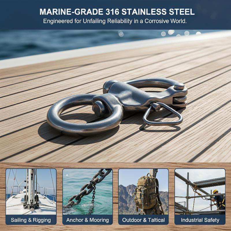 Marine Swivel Snap Shackle 316 - Fishing Kayak Sit On Top 评论和价格