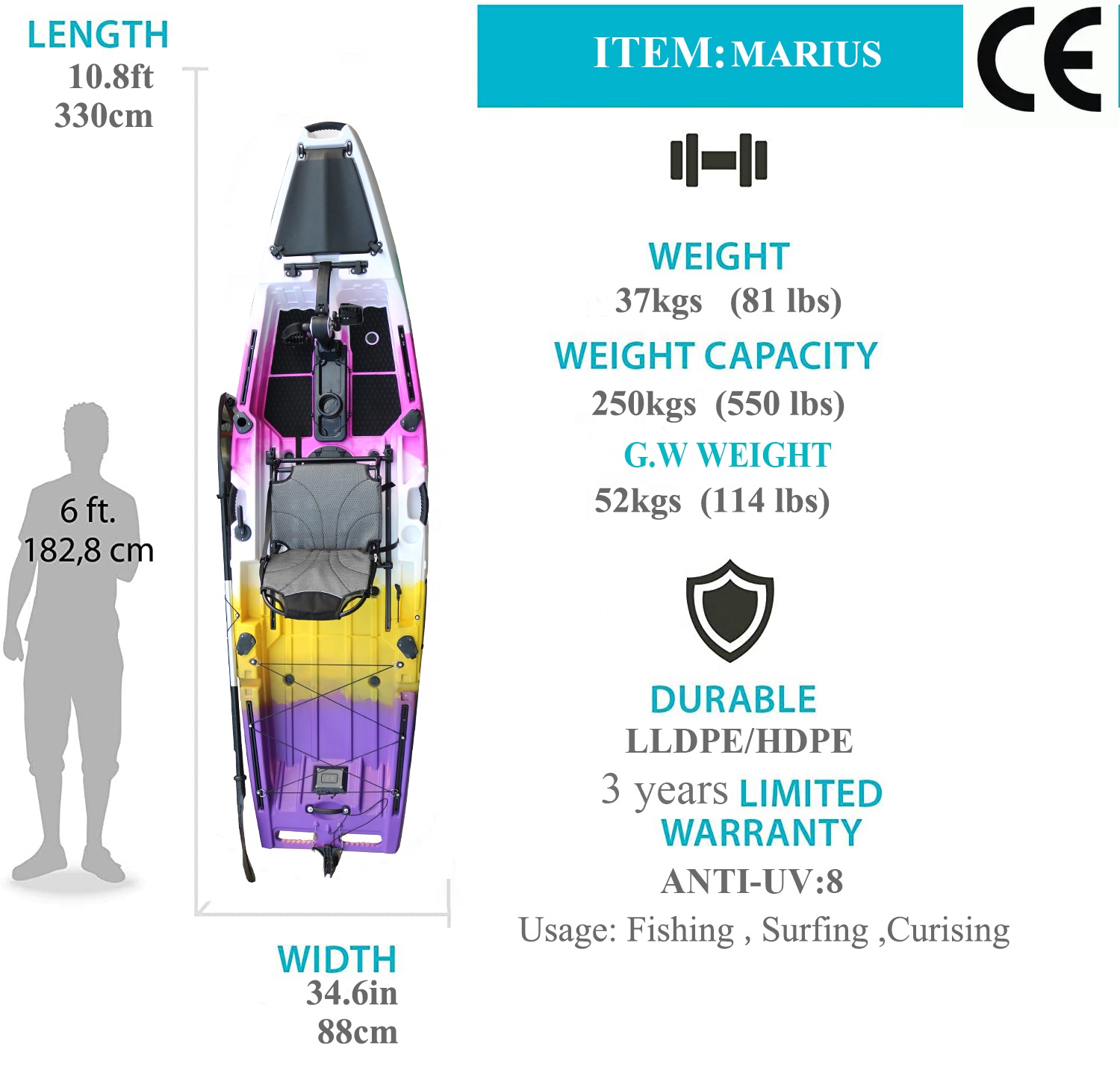 Vicking 10.5FT Fishing Pedal K - Fishing Kayak Seat 评论和价格