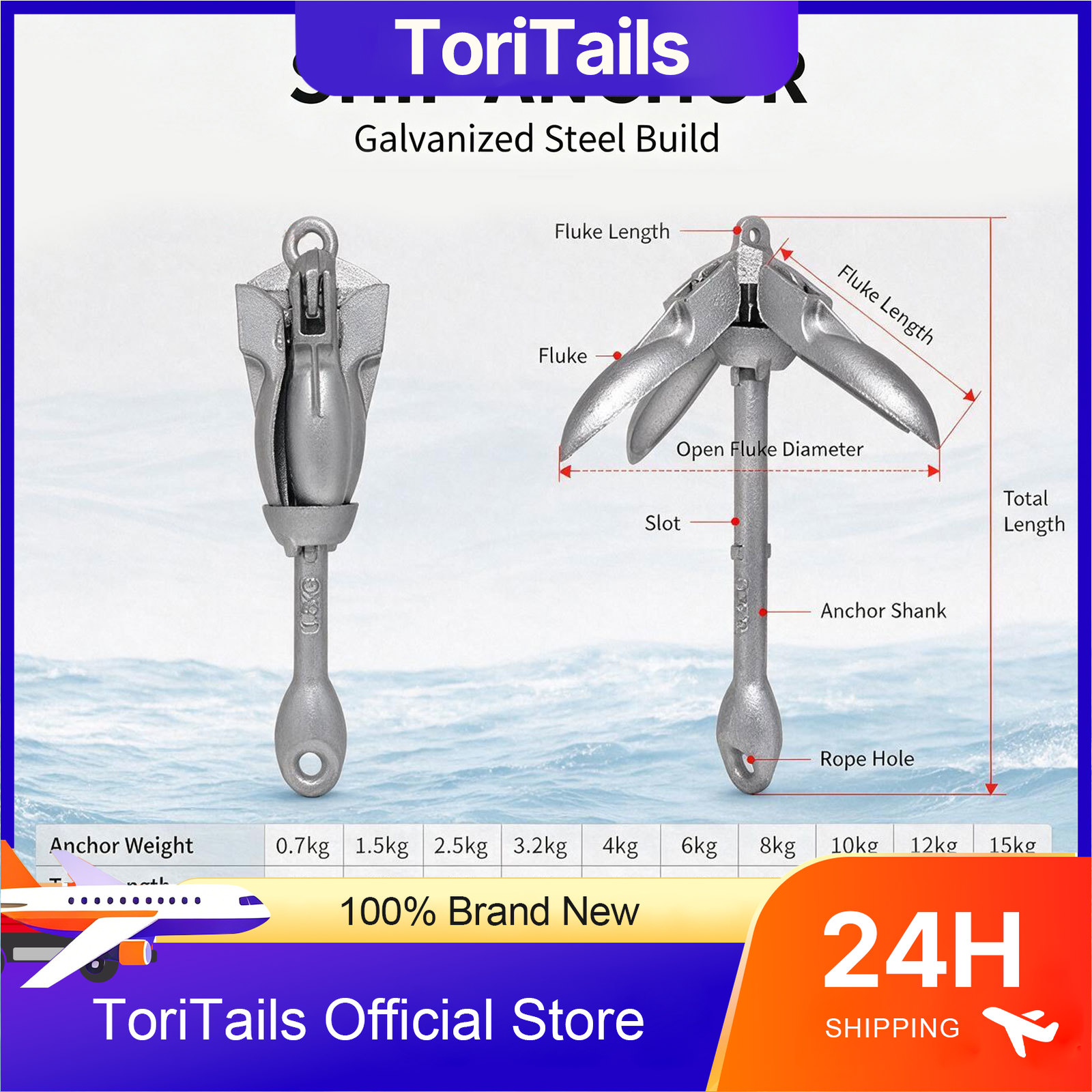 KOETSU Collapsible Boat Anchor - Fishing Kayak Anchor 评论和价格