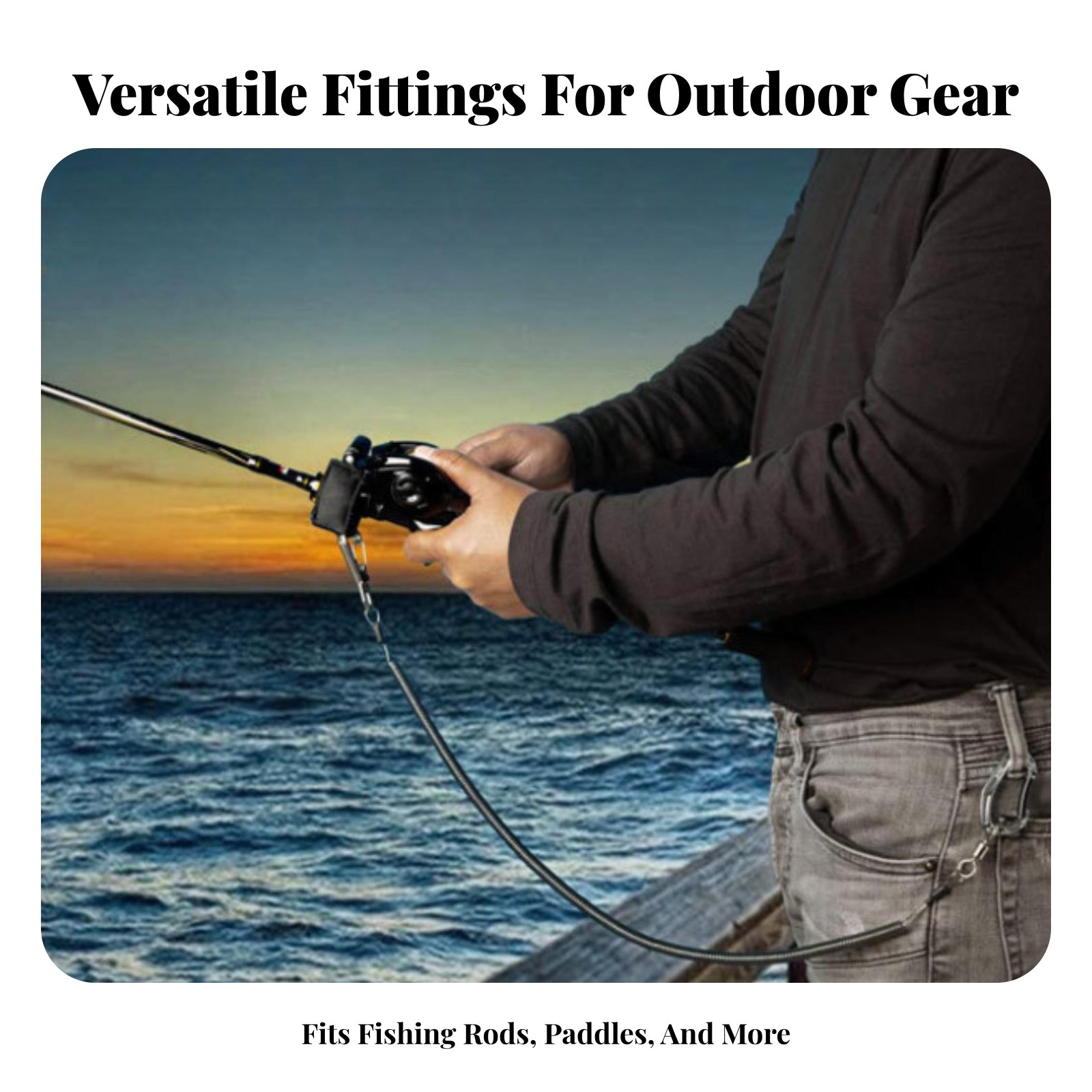 Retractable Rod Leash Adjustab - Fishing Kayak Paddle Leash 评论和价格