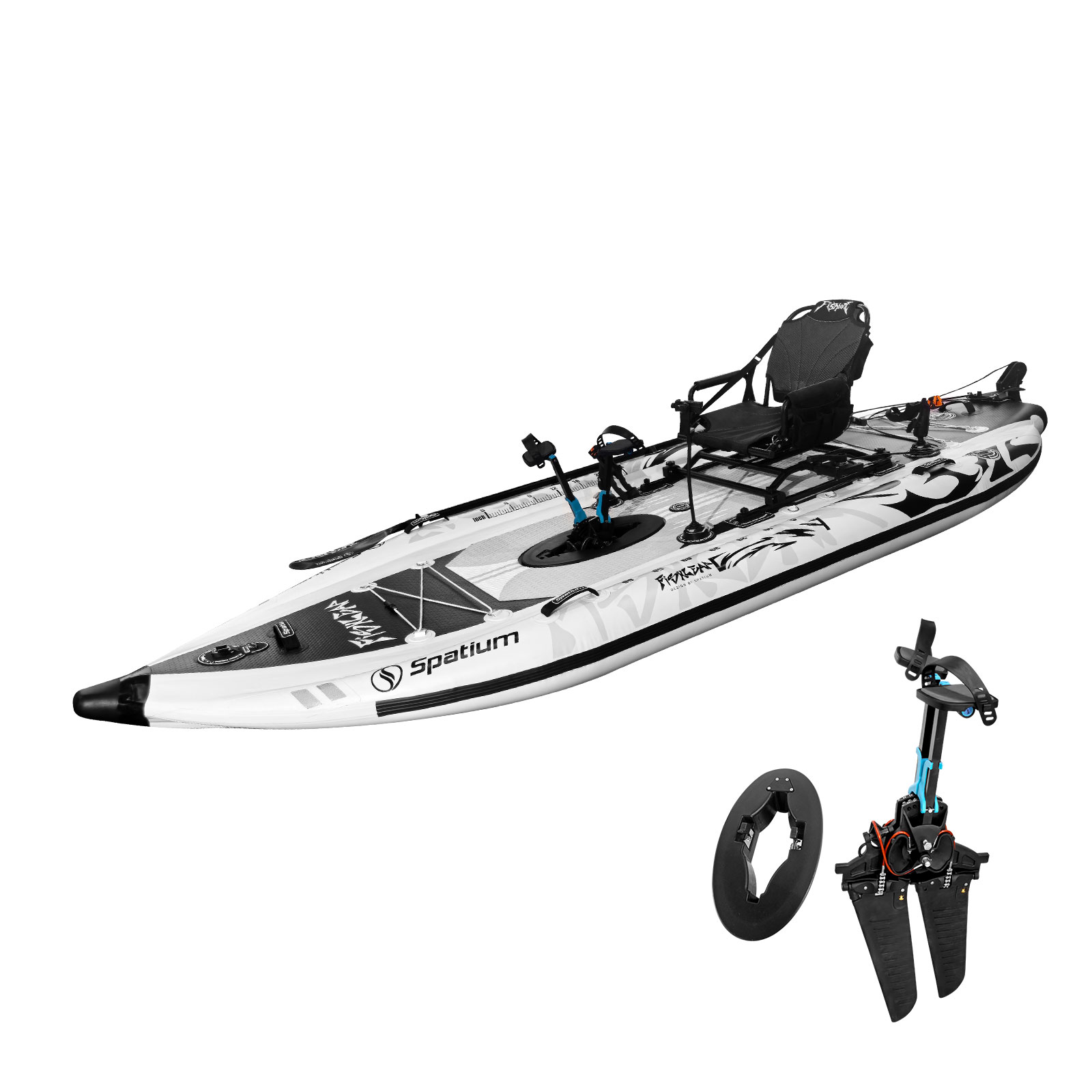Spatium 11.5ft Flipper Pedal D - Fishing Kayak Seat 评论和价格