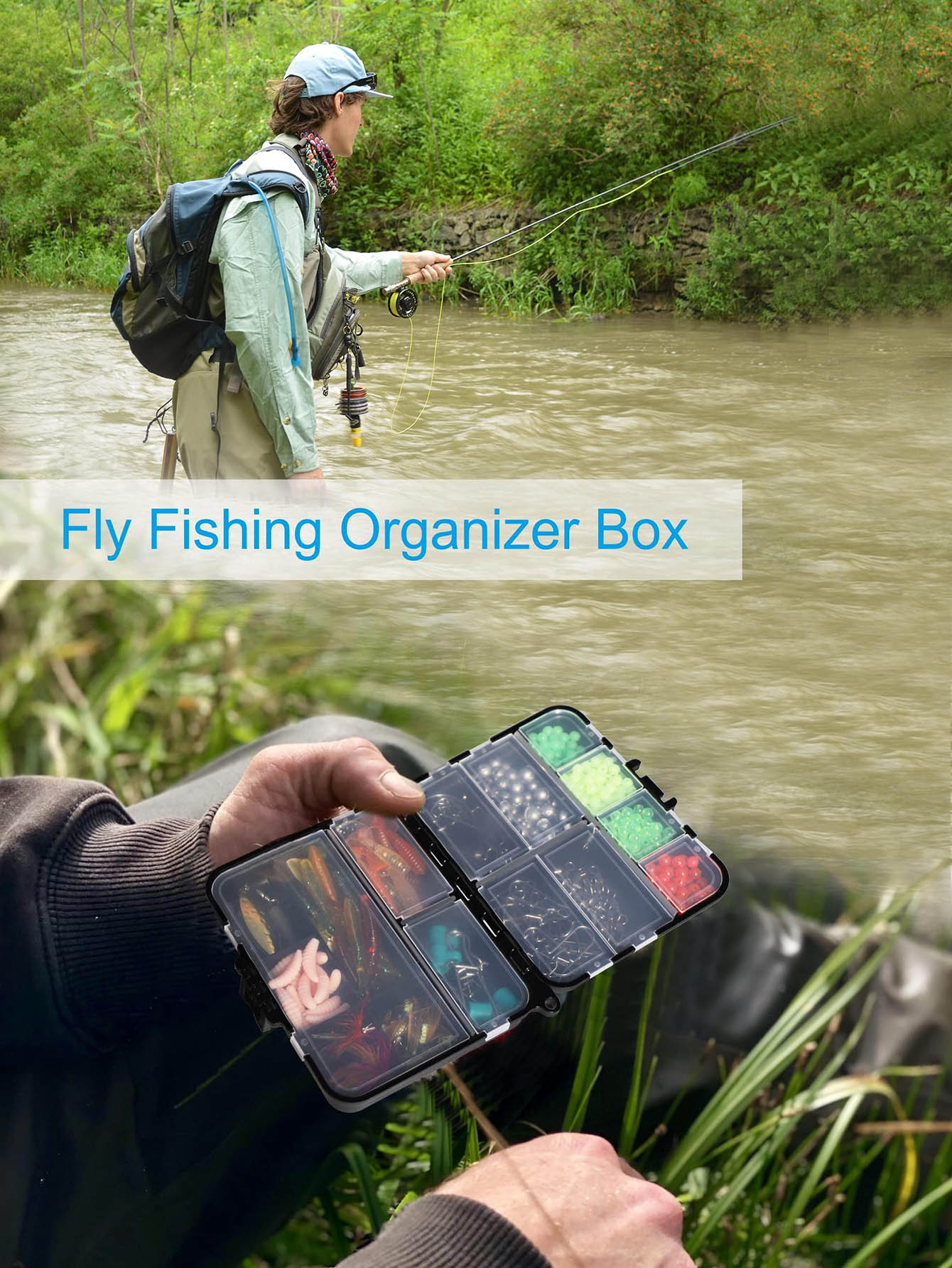 Small Tackle Box Organizer Min - Fishing Kayak Crate 评论和价格
