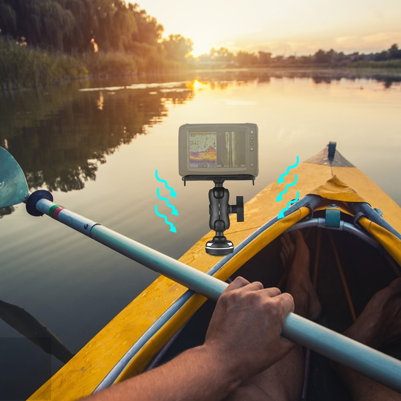 Fish Finder Mount with Rectang - Fishing Kayak Fish Finder Mount 评论和价格