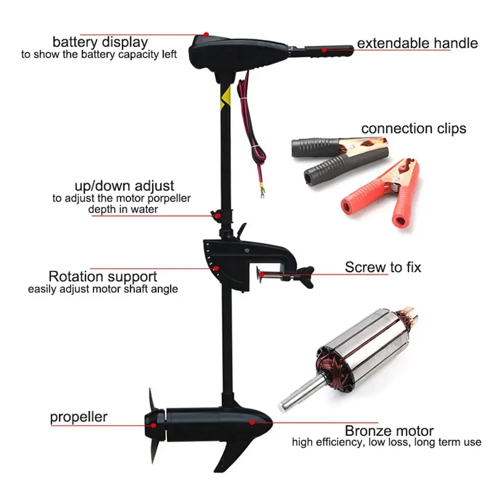 18/28/40/50/60 LBS 12V Electri - Fishing Kayak Trolling Motor 评论和价格